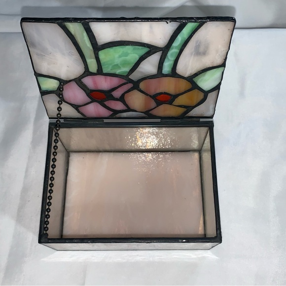 STAINED GLASS Judaica Hebrew Symbol JEWELRY BOX trinket box - Picture 5 of 11